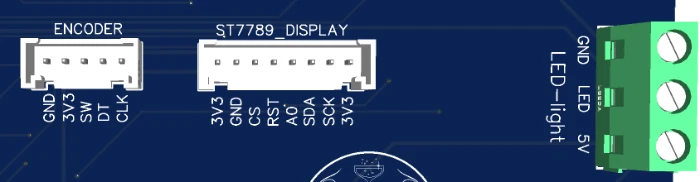 Pcb encoder display led
