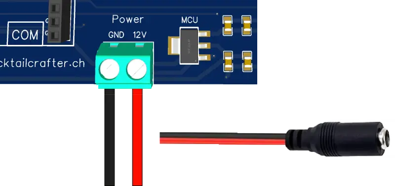 Leiterplatte Powerversorgung Kabel